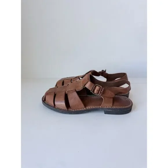 COLE HAAN FISHERMAN Sandals Women's Size 11 AA Brown Shoes 100% Leather Brazil - Picture 2 of 10